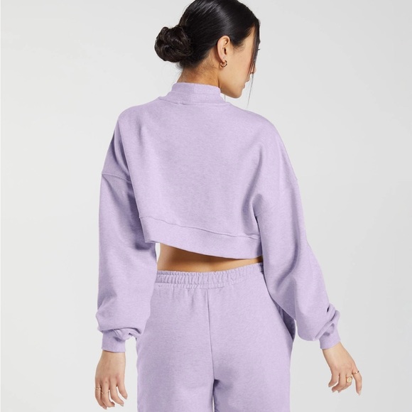 Cropped top sweater lilac color - Picture 5 of 5